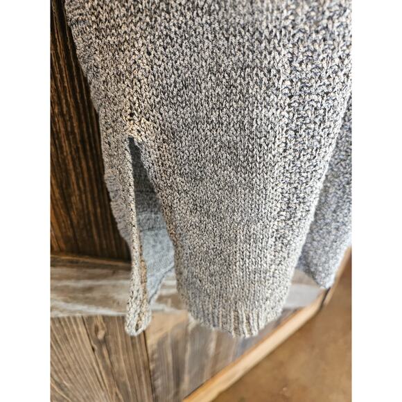 Sparrow grey knit sleevless tunic sweater with side slits XS minimalist career - Picture 6 of 10